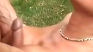 Cougar Teri Weigel uses her huge boobs to seduce the gardener