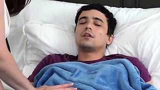 Big tits babysitter fucks big dick guy