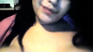 Arab Babe Shows Off Her Big Tits on Webcam