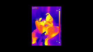 First BBC Sex Machine Fuck: Oiled up BBW Cums Hard on Your Massive Cock, 15 Min Ride and Cum Countdown, POV Thermal