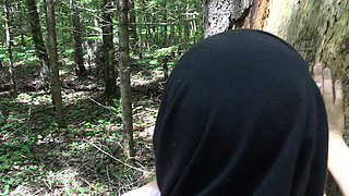 Big Tits Turkish Girl Has Risky Sex in German Forest