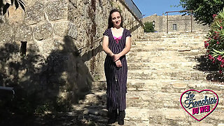 Amandine Takes a Savage Creampie in Her Mouth – French Amateur Whore Gets Bangin' Outside