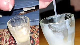 Bringing myself to Climax. My prize, 6 explosions of stale jism. Drank it all.