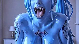 Neon Dreams - Blue Cock Thirsty Monster