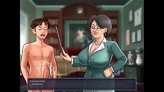 Summertime Saga: My College Principal Caught Me Jerking Off in Class