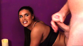 Voyeuristic femdom poses for jerking