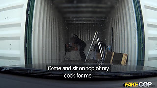 Hot Jizz: Brunette Has Some Fun Outside with Cheeky Policeman