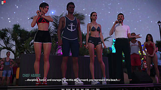 Dominos Beach 20: John-fiona Tryout Win & Lifeguard Official (sfw)