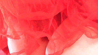 Fem dom strap-on teasing and pissing pee video - curvy blonde wanna play
