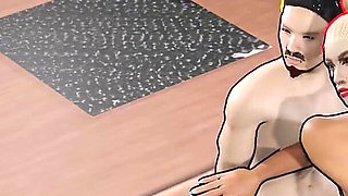 Cockizilla Stories Part 3 - Alicia Sif Got Aaron Hard and Gets Rammed From Behind in the Bathroom with a Big Dick