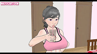 Stepbrother Ethan's banana smoothie