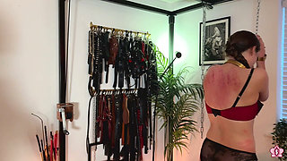 Miss Anna's Back Whipping Slave Mila's Test of Devotion