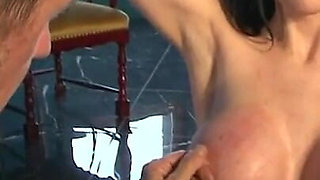 Slave sucking dick in humiliation