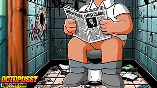 Gloryhole: Married Housewife Fucked in the Mouth and Asshole in a Dirty Public Toilet