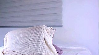 Cute curly brunette solo webcam masturbation