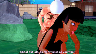 Chel get hard fucked in the hotsprings - El Dorado