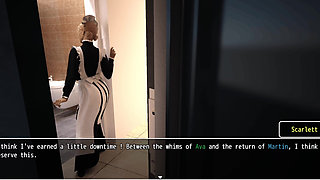 Martin Got Trapped With Maid Scarlett In Her Bathroom and Licked Her Pussy Until She Squirts