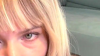 Blonde Secretary Sucks off Boss and Swallows Cum