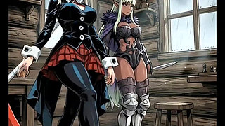 Anime girls dancing