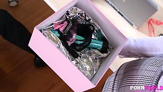 Sexy secretary Lenina Crowne cowgirl fucks her boss and gets a gooey facial GP1379