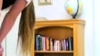 Close up teen foot worship