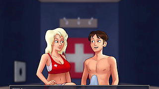 My stepsister Cassie blows me from a glory hole in Summertime Saga xxx