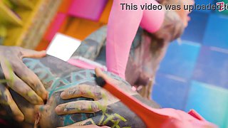 Monster COCK BUTT reaming greedy trippy HIPPIE bitch