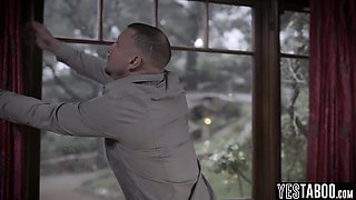 Horny mature stepdad humiliates and fucks tiny teen stepdaughter