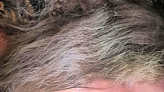 Elara playing with her feather Vibrator leads to a nylon tease and blow job with cum in mouth