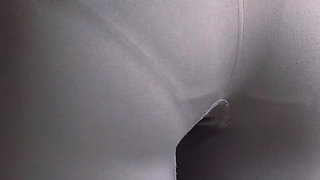 Fit MILF Teases Visible Panty Lines in Tights