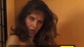 Brunette chick enjoys exercising and masturbating