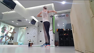 Cute Teen Doing Gym Warmup