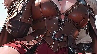 Redhead Warrior in Snow! Forbidden Leather Armor Seduction in Medieval Village. Cold Queen Unzips Her Gear & Goes Wild!