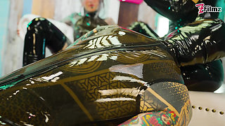 Latex lesbian fun with Anuskatzz, Miss Flora, and Lisa