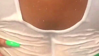 Hubby Pissing All Over My Big Boobs
