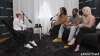 Pornstars Podcast After 3-way! Lexi Lore, Isiah Maxwell, & August Skye the Adult Time Podcast