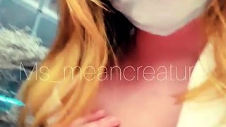 FLASHING HUGE TITS IN PUBLIC (CENCORED) - @MSBREEWC