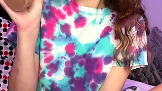 Lovely Amateur teen brunette masturbating outdoor