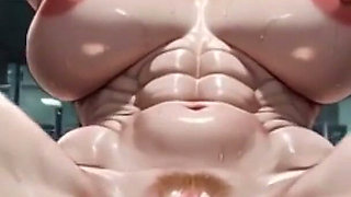 Muscular Woman Gym Bondage - Swollen Pussy Big Clit Extremely Horny