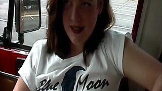 Brunette Fucked in the Car and Blown and Squirted