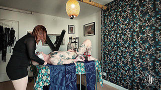 Sensual Scarf Ties Tease: Inanna Justice Binds & Teases Until Helpless