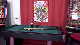 Dieter Von Stein - German Amateur Couple On Pool Table