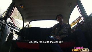 Chick faux taxi - blonde princess Nathaly Cherie gets her palm on her very first Big Black Cock
