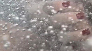 Public Pool Stepsister Dick Flash Risky Handjob Crowd Watching Cumshot 4K
