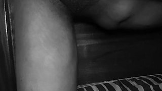 Horny black babe solo masturbation