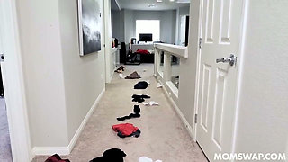 Cumming of Age: Busty Stepmoms Lauren Phillips & London Rose Swap Stepsons for Doggystyle and Cowgirl Rides