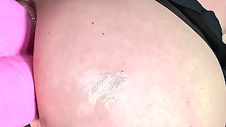 Extremely Huge Double Dildo on Fuck Machine Wrecked My Loose Cunt Till I Cum!!