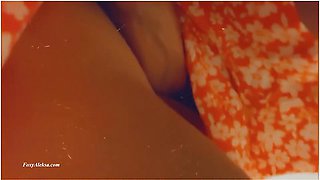 Hidden Sex With Nude Pussy Under Skirt. Close-up. Real Amateur