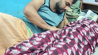 Romantic Boob Press and Pussy Rub with Desi Mature Couple