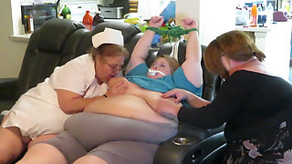 Ssbbw damsel is preyed on my 2 BBWs